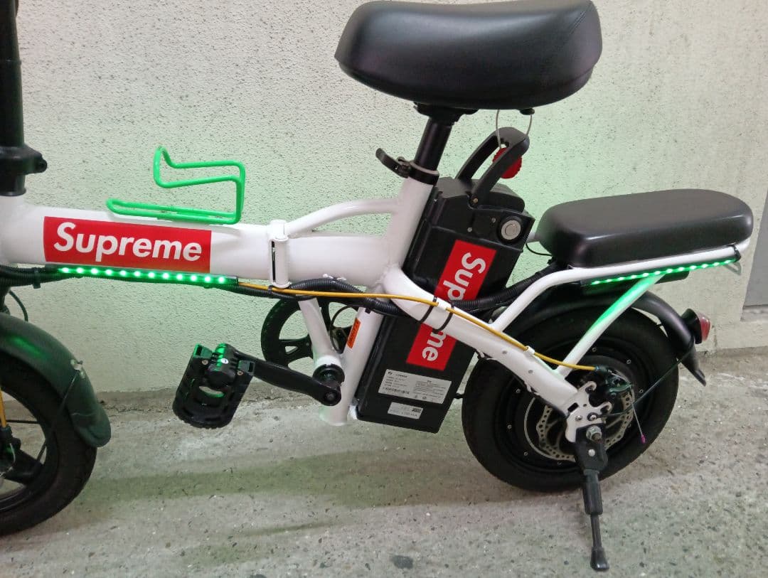 折りたたみ電動アシスト自転車 カスタム LEDリモコン付