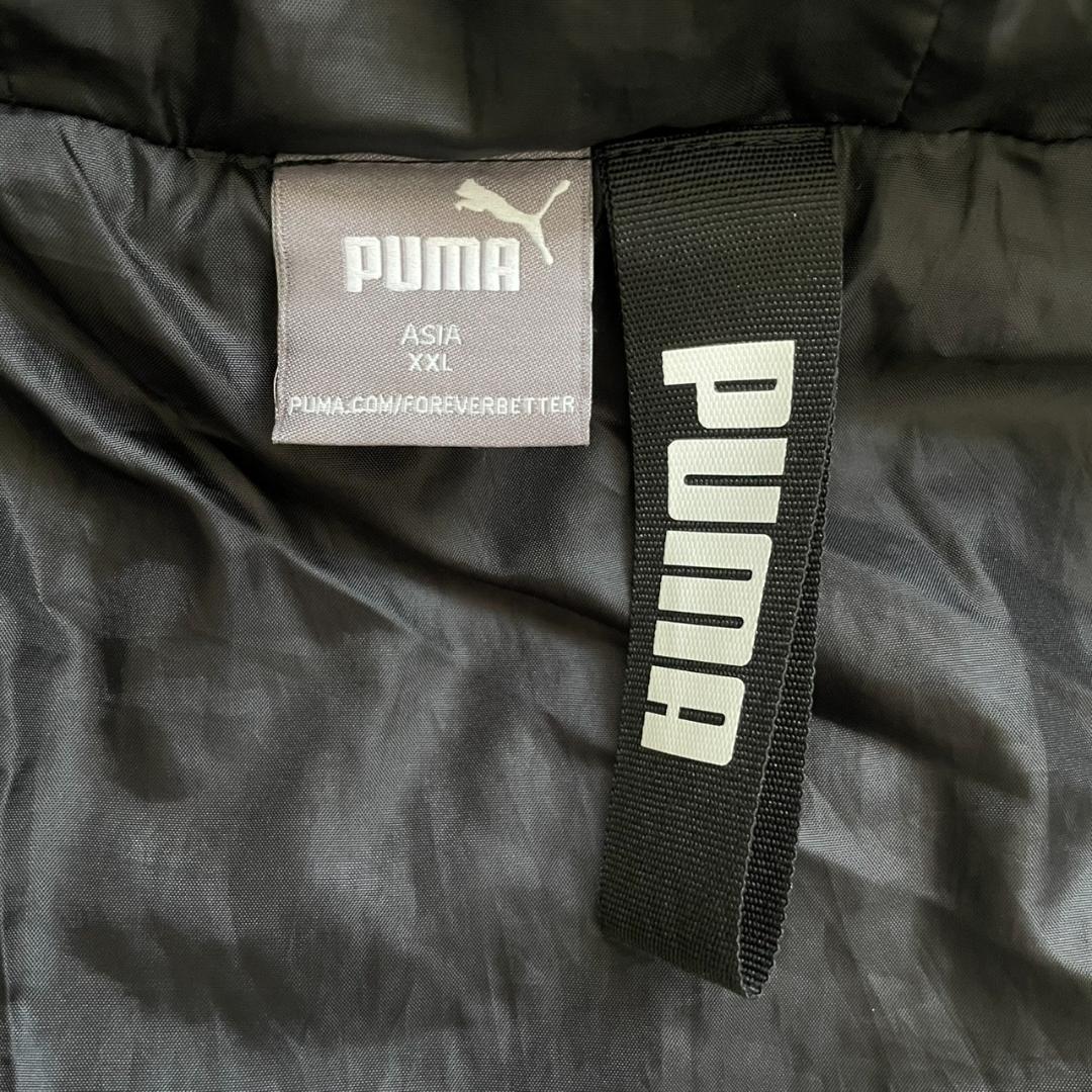 美品/XXLサイズ✨PUMA ベンチコート ロング丈 軽量 黒 大きいサイズ