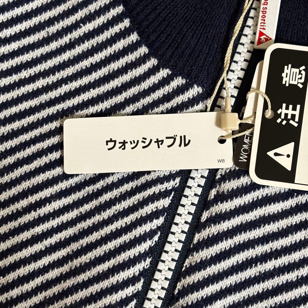 ルコックスポルティフlGOLF ジャケット　ニット　ジップアップ　ストライプ