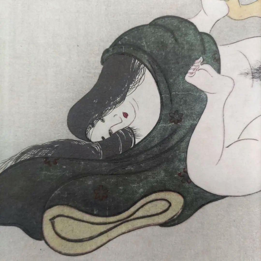 春画　浮世絵　秘めごと　精緻　巨大　骨董　時代物