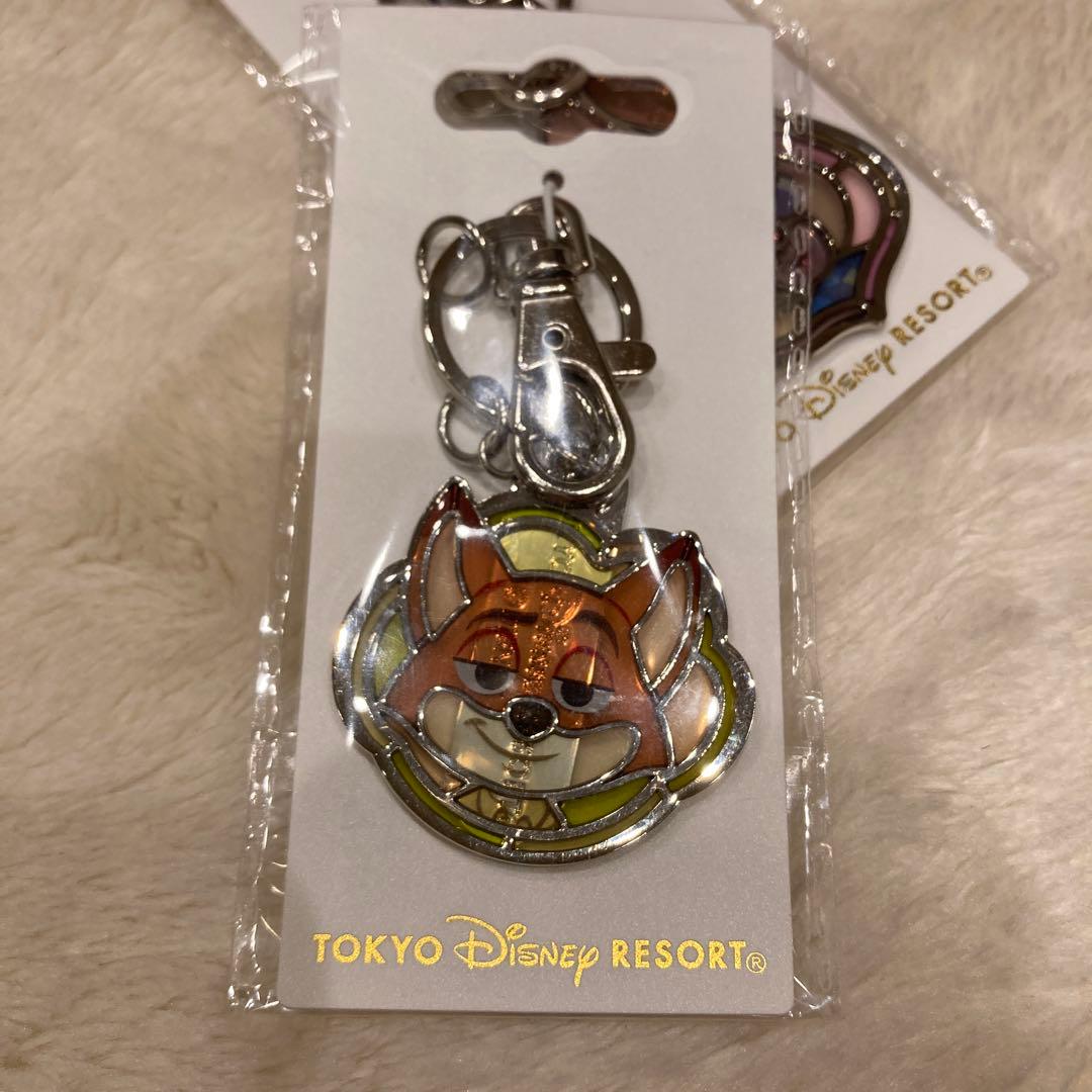 ディズニーランド ガラスの靴 ズートピア ニック ジュディ キーホルダー セット