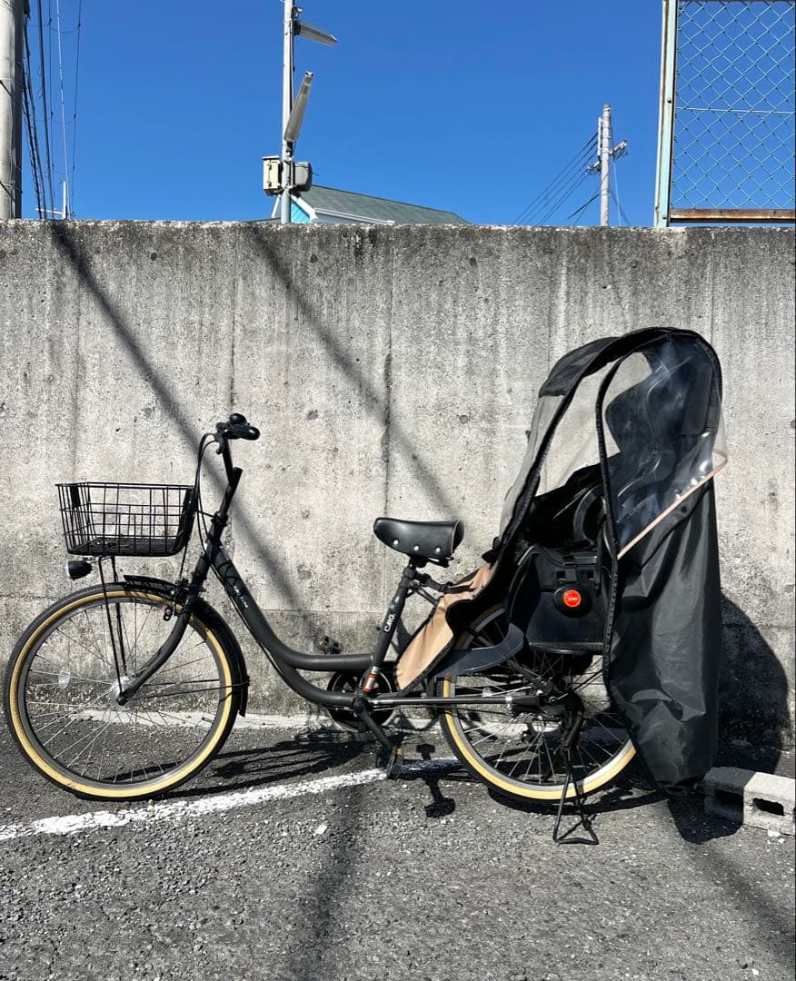 【送料込み】自転車 チャイルドシート 雨よけカバー 変速機付き 美品