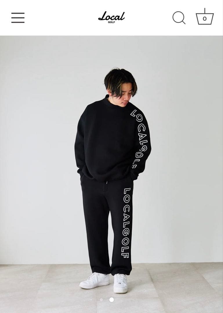 【完売品セット】LOCAL GOLF モックネック＆ジョガーパンツセット