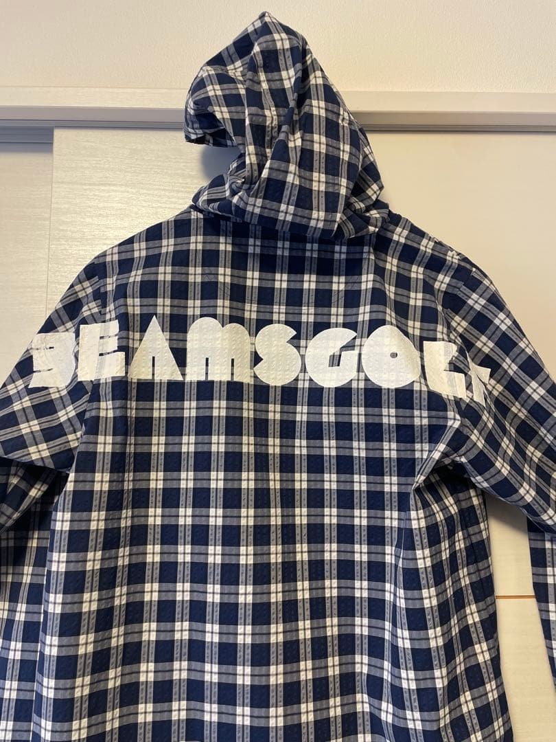 【BEAMS GOLF】レディース ブルーチェック ブルゾン ジャケット L