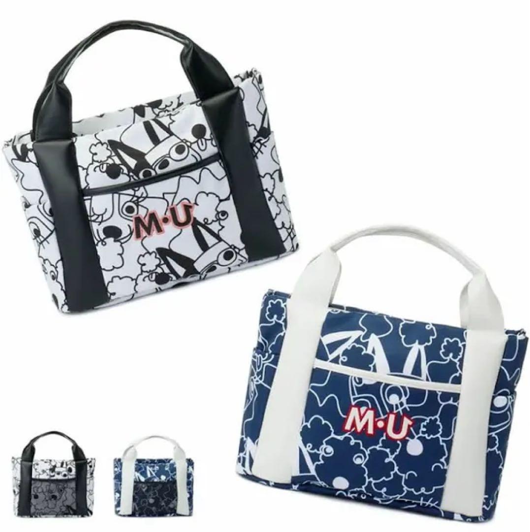 最終価格　mu sports バック　紺　犬柄　未使用