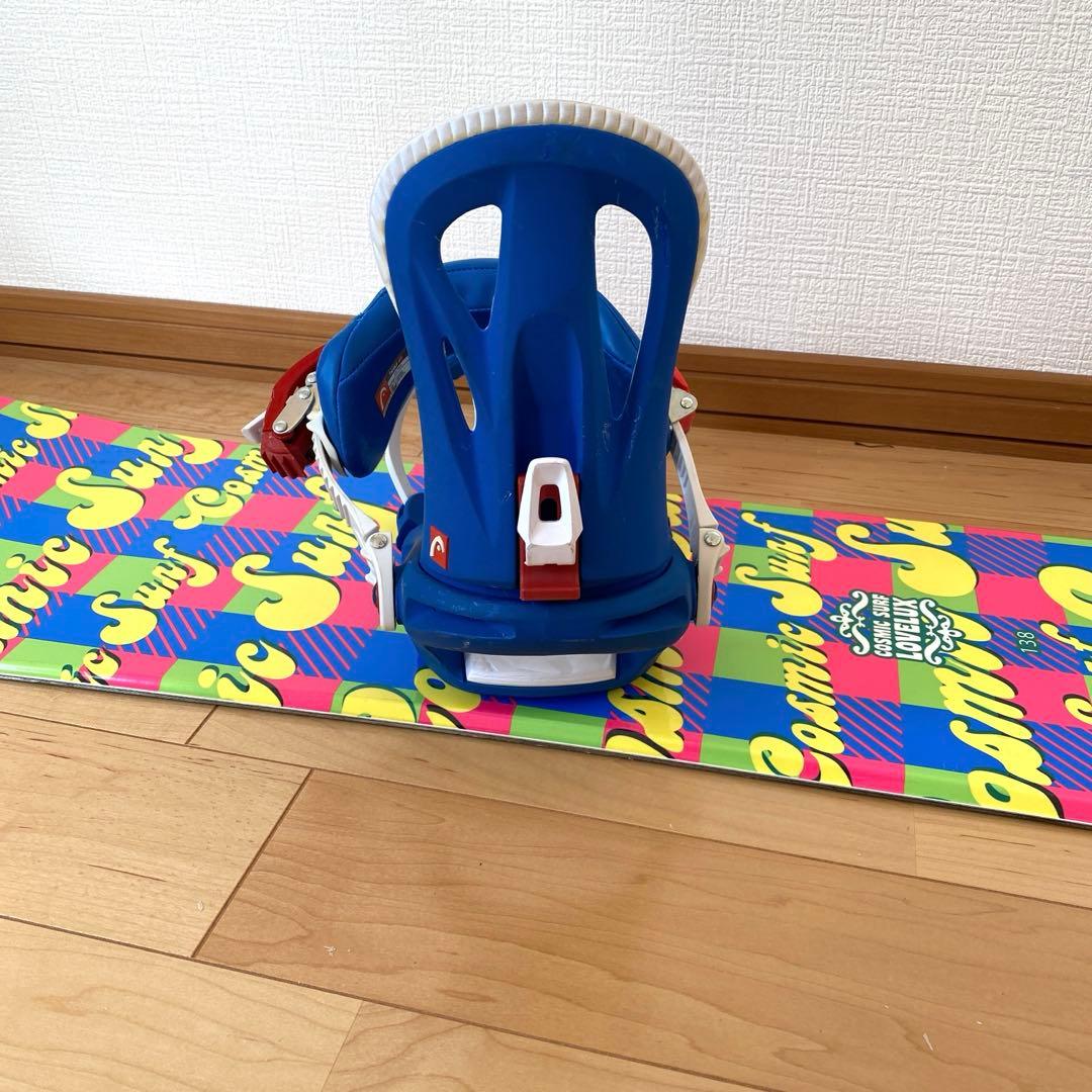 スノーボード　コスミックサーフ138cm ビンディング　ヘッドMサイズ　送料込