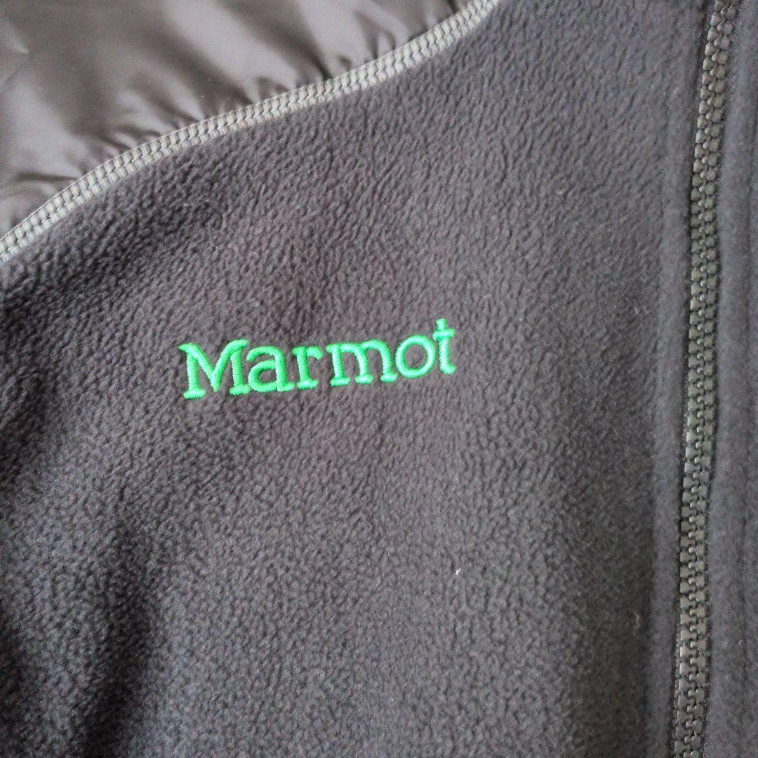 BEAMS別注　Marmot ブラック フリースジャケット