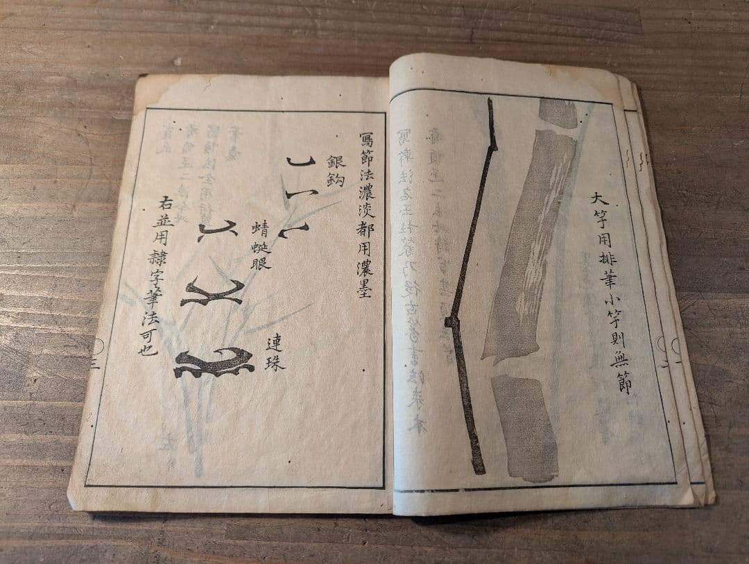 墨竹指南　寛政十一年版　古典水墨画 竹の絵集　古書　古文書　和本