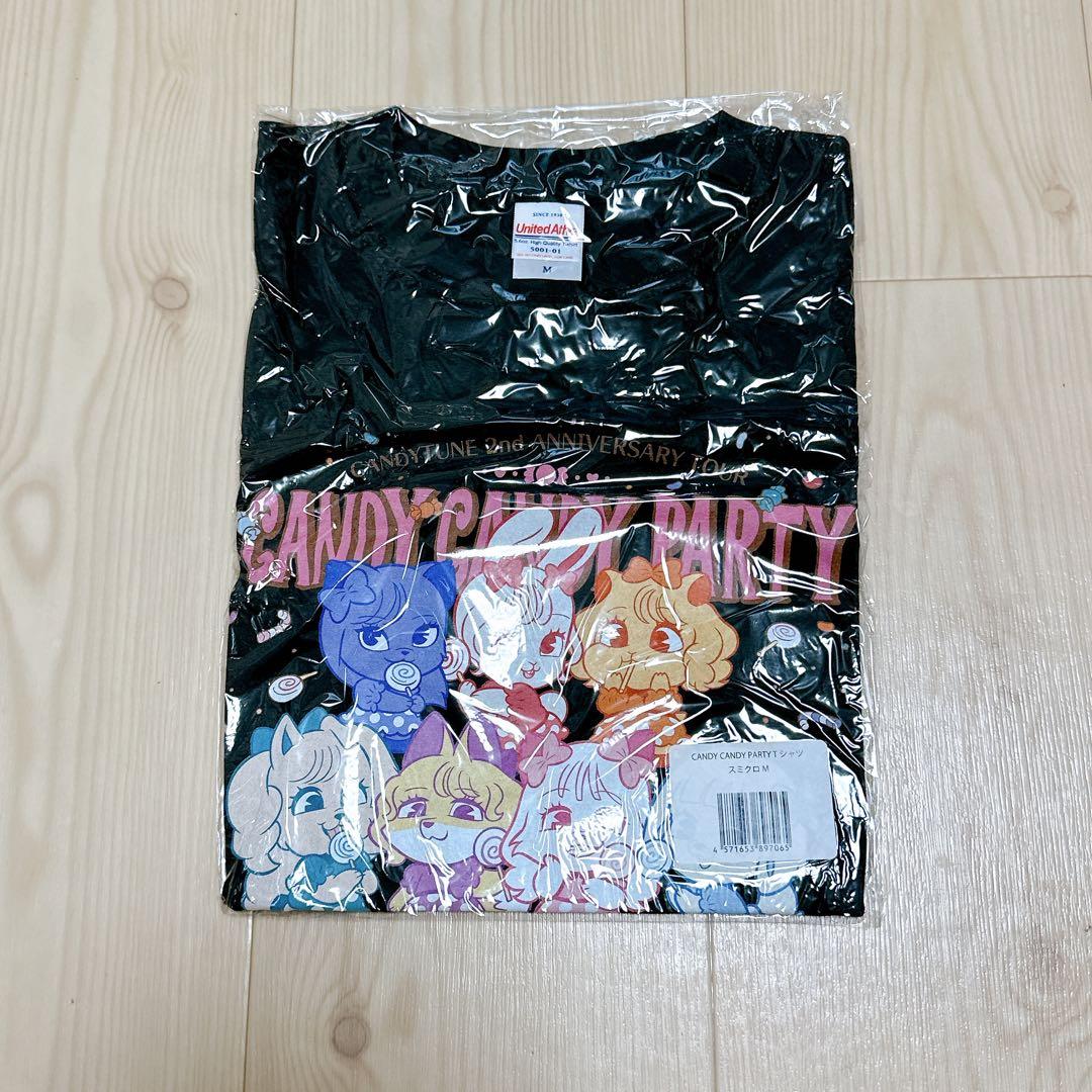 CANDY TUNE きゃんちゅー きゃんぱてぃ Tシャツ スミクロ Mサイズ