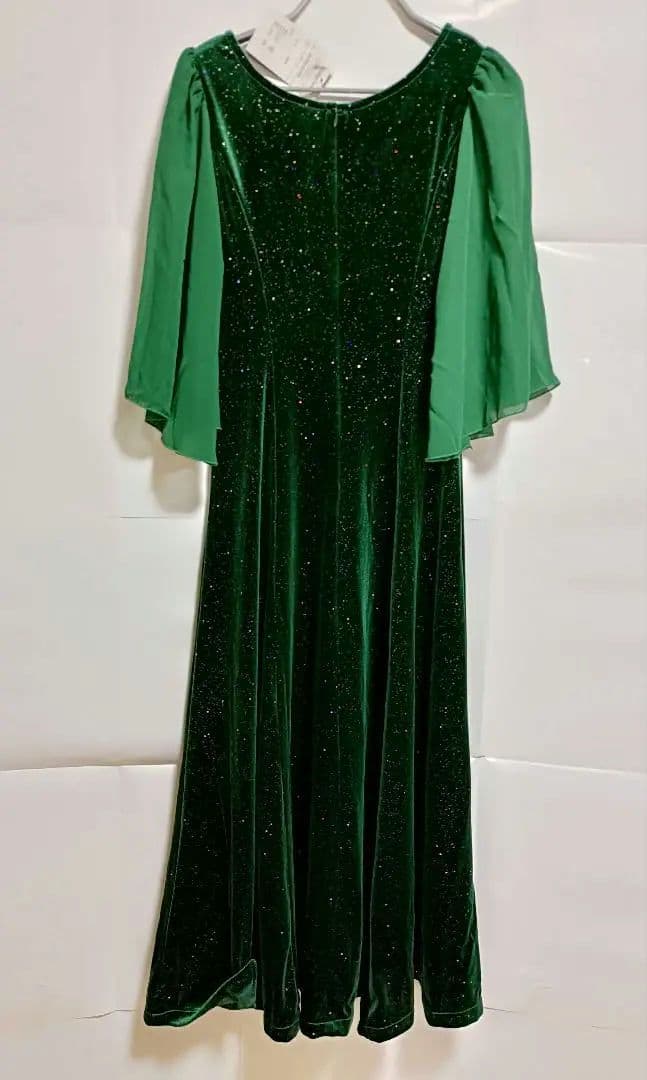 ☆新品未使用☆MMJ　フラドレス　XS-Sサイズ　ベロア　ラメ入　カラードレス
