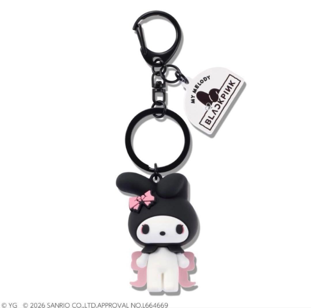 BLACKPINK マイメロディ サンリオ 3D ラバーキーリング キーホルダー