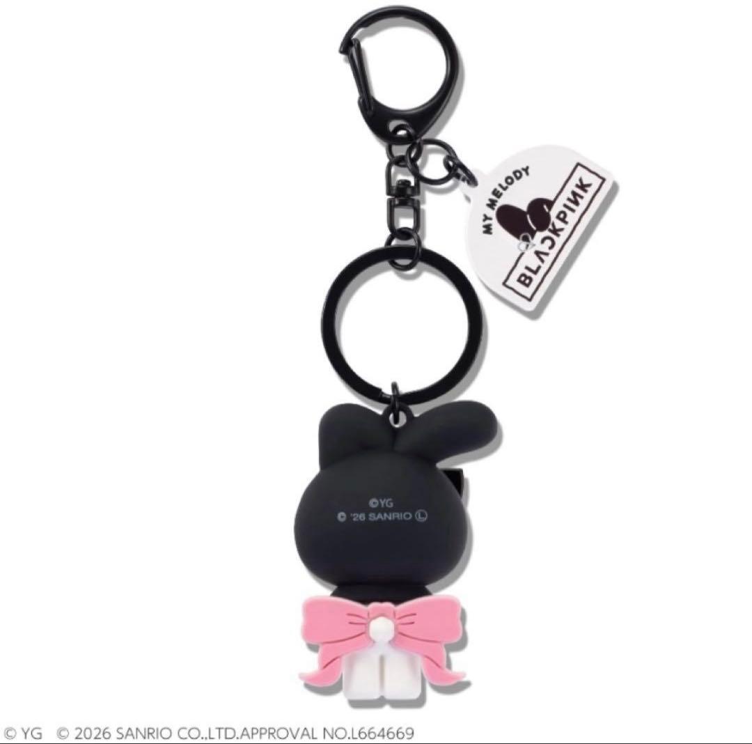 BLACKPINK マイメロディ サンリオ 3D ラバーキーリング キーホルダー