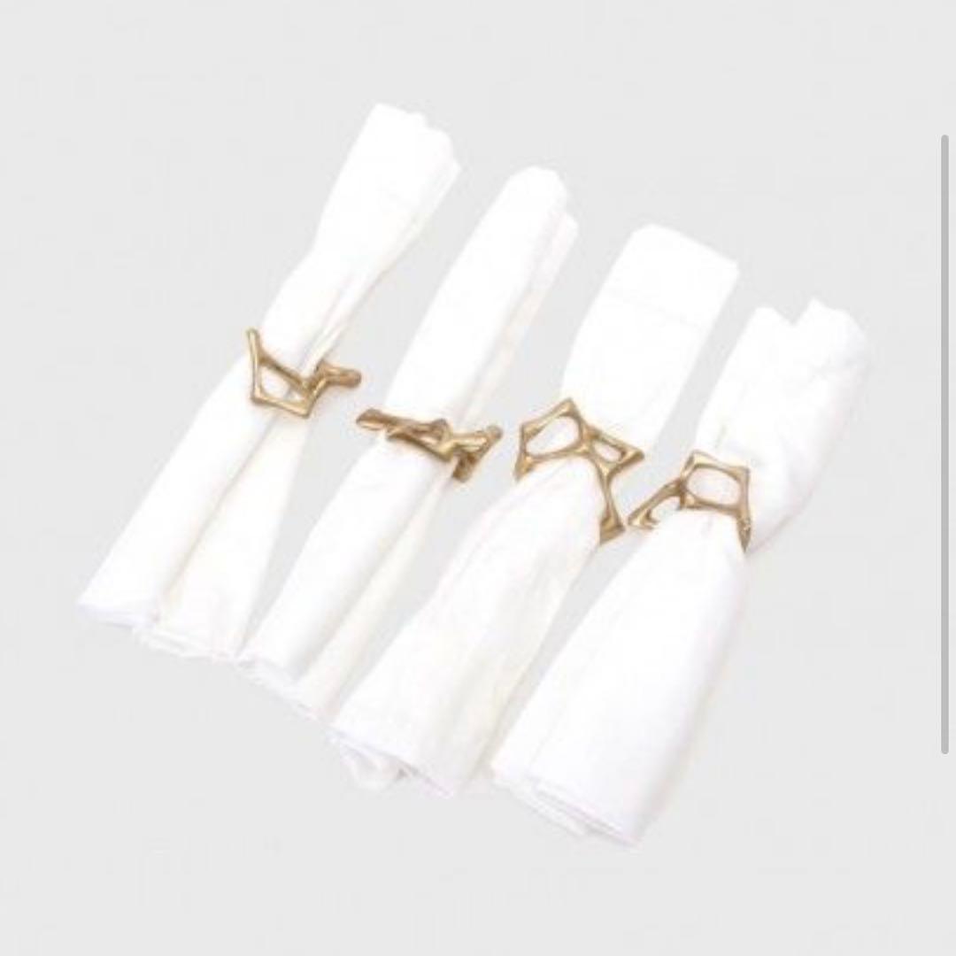 【Tom Dixon】ボーン ナプキンリング 4個セット【未使用 自宅保管品】