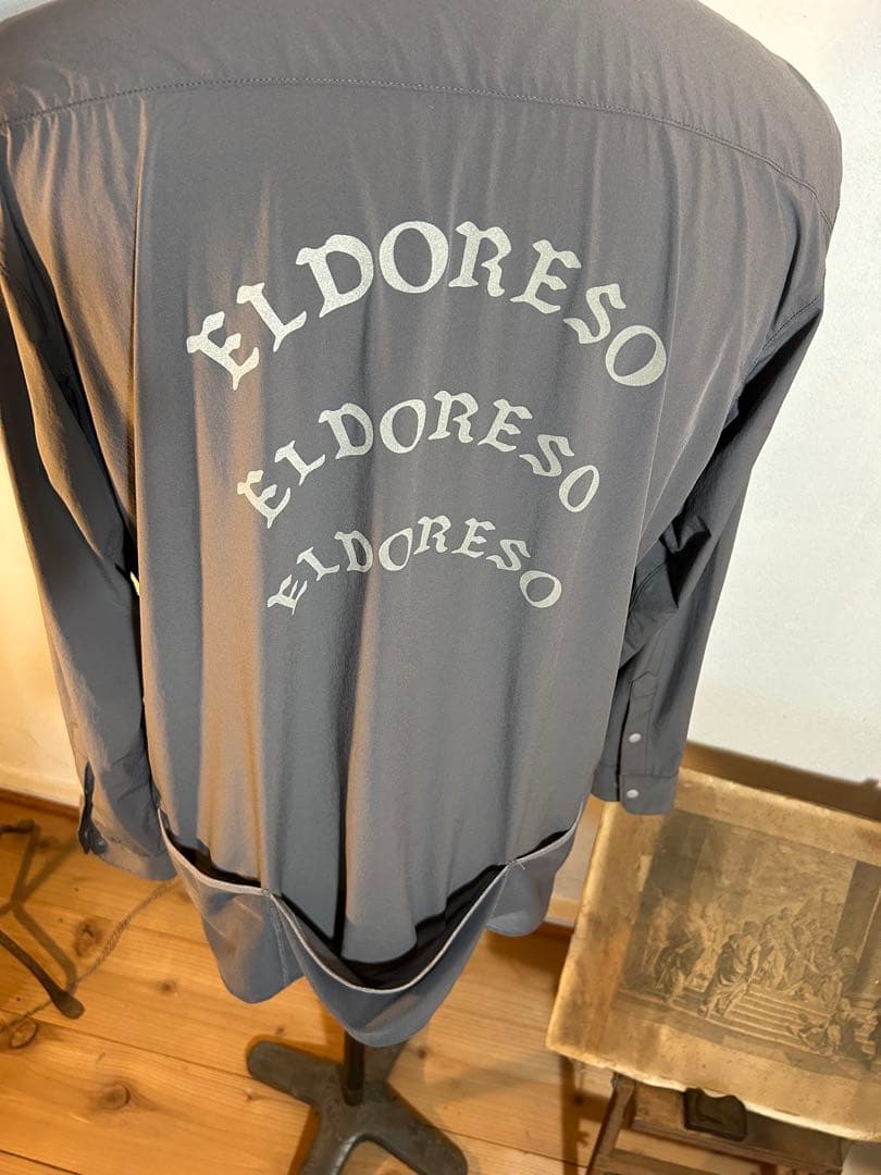 エルドレッソ　ELDORESO グレー 長袖シャツ　M size