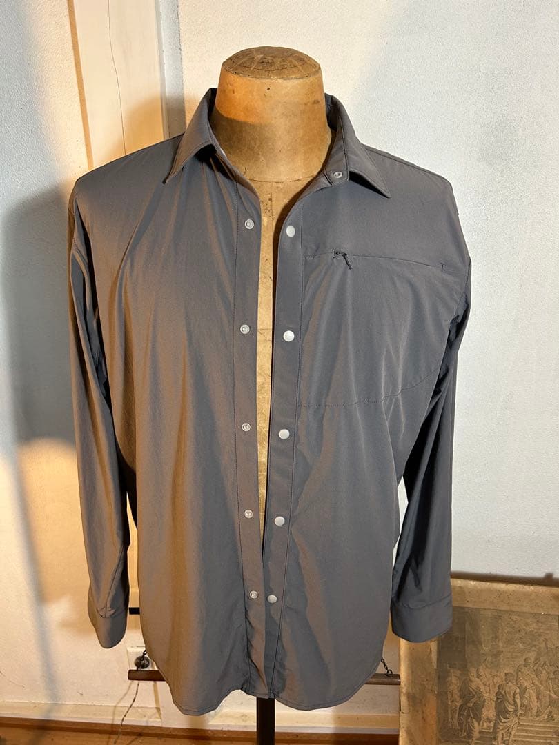 エルドレッソ　ELDORESO グレー 長袖シャツ　M size
