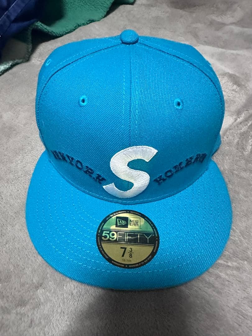 応援グッズ Supreme x run S Logo New Era \"Teal\"
