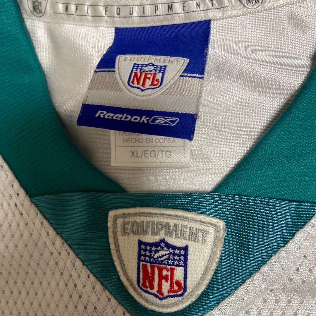リーボック×NFLドルフィンズ刺繍アメフトゲームシャツ 白　XL