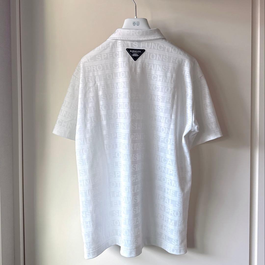 美品 ★ MARK&LONA ポロシャツ CODE 白 マーク&ロナ 正規品