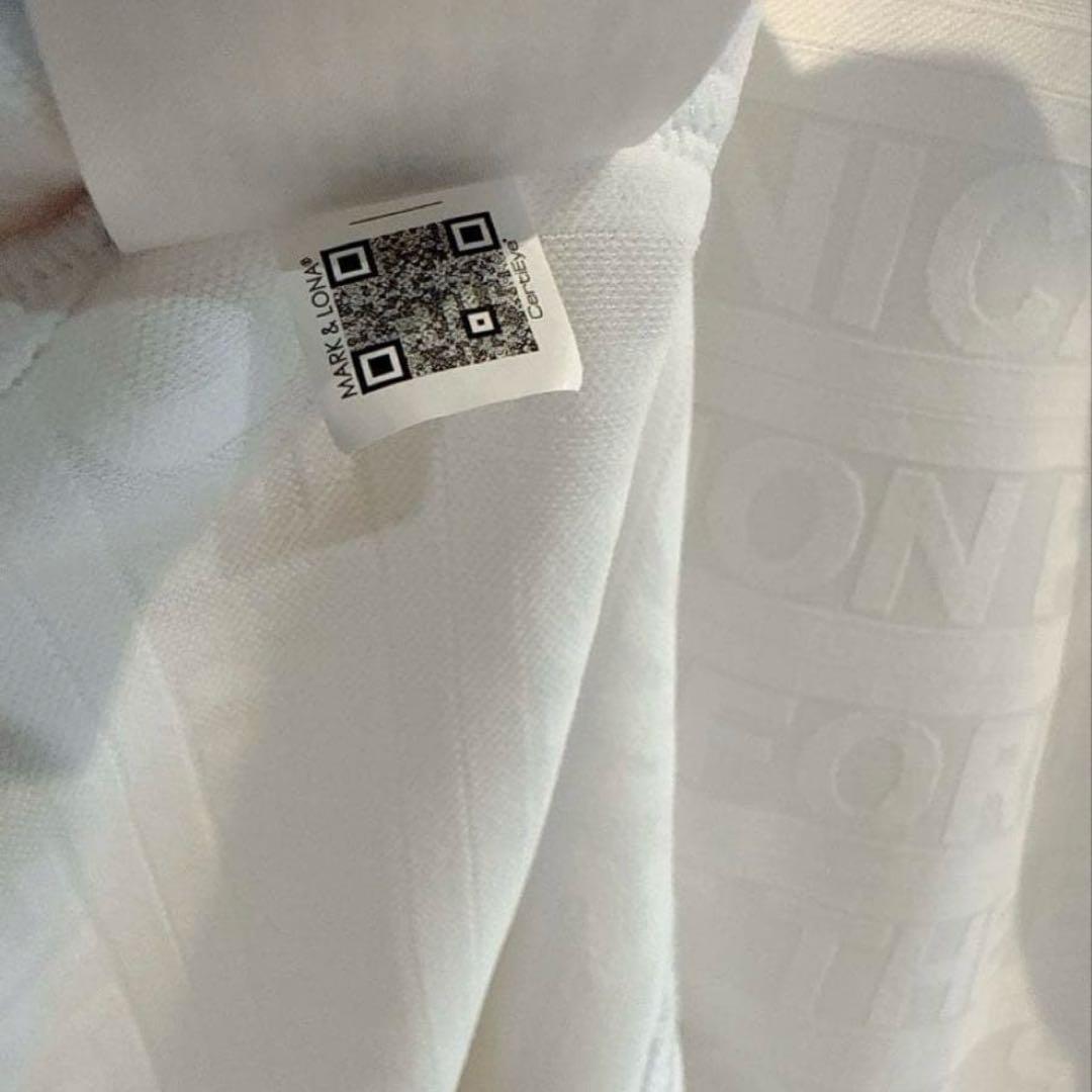 美品 ★ MARK&LONA ポロシャツ CODE 白 マーク&ロナ 正規品