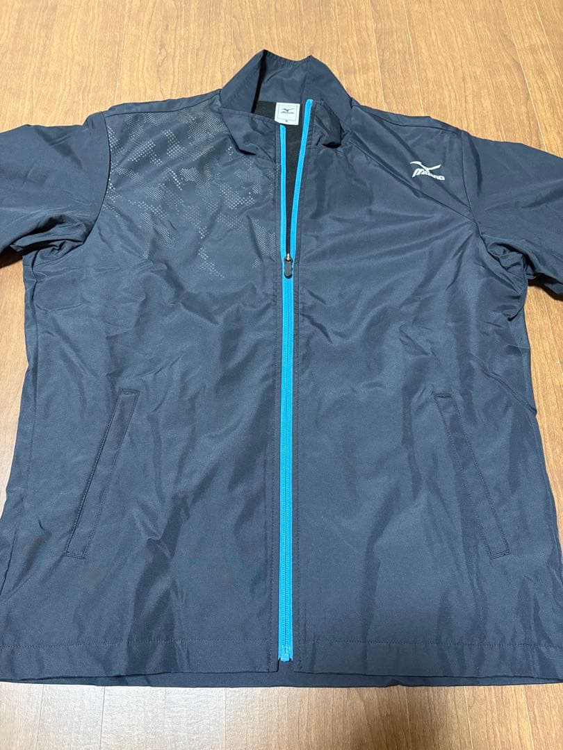 【美品】MIZUNOミズノ ウィンドブレーカー 上下セット ネイビー Mサイズ