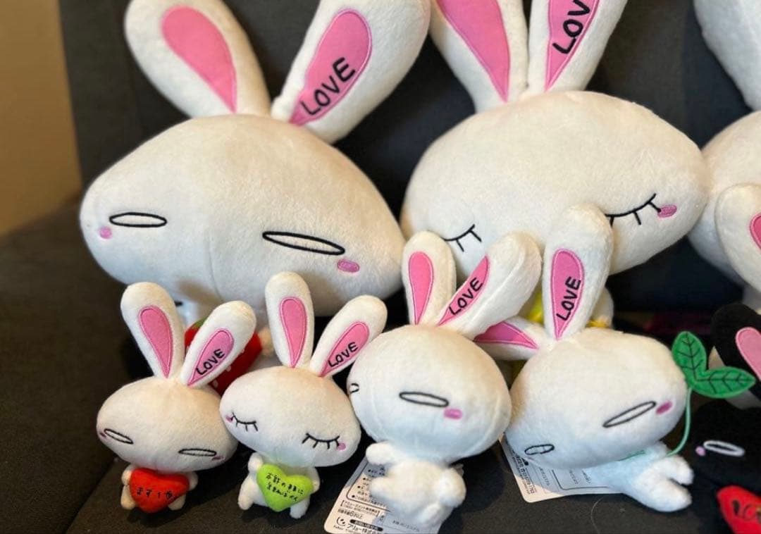 【タグ付・極美品】大塚愛LOVEうさぎ ぬいぐるみ マスコット まとめ売り 希少