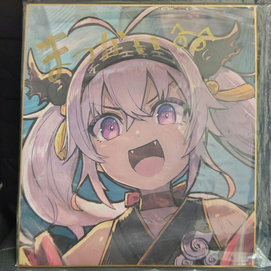 にじさんじ DMMスクラッチ第五弾 直筆サイン入り色紙 缶バッジ 魔使マオ