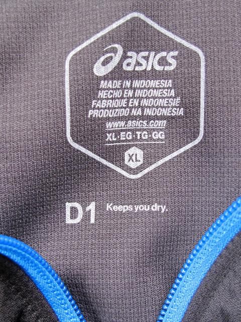 asics トレーニングジャケット XL ブラック/ブルー