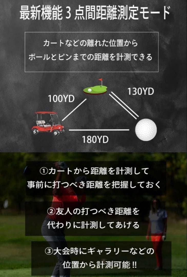 NINJOR GOLF ゴルフ用距離計 MINI PRO LCD