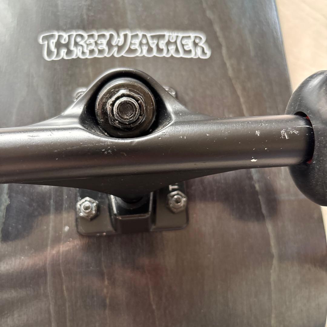 THREEWEATHER スケートボード ブラックデッキ