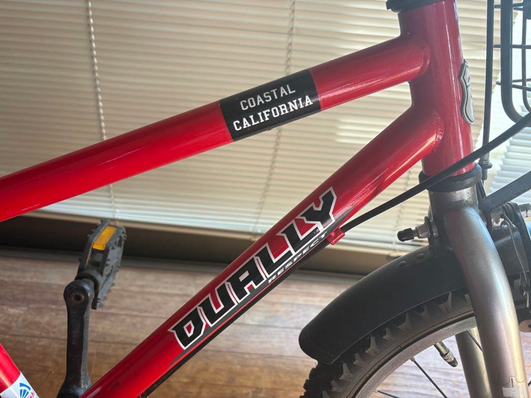 18インチ DUALLY BMX 子供用自転車 レッド ライト・ヘルメット付き