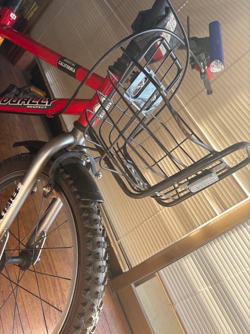 18インチ DUALLY BMX 子供用自転車 レッド ライト・ヘルメット付き