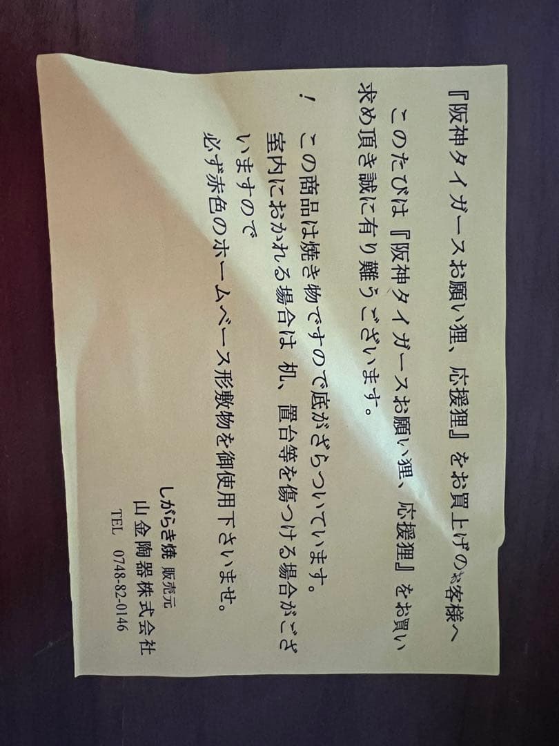 信楽焼　信じて楽しい　阪神タイガース　優勝お願い狸　必勝応援チアガール狸　ペア