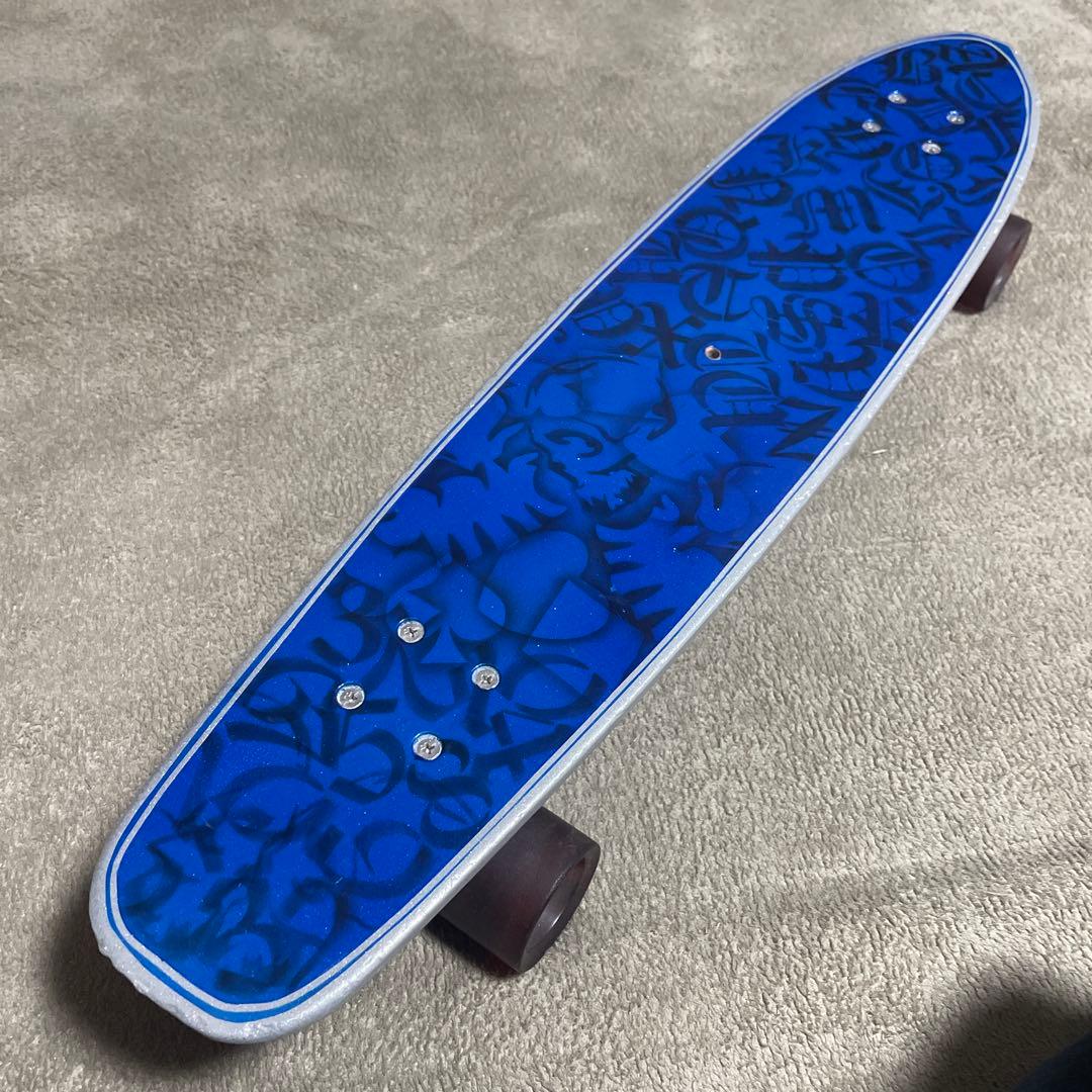 スケボー　オブジェなどに　ファイヤーパターン　ラメ　グラフィック