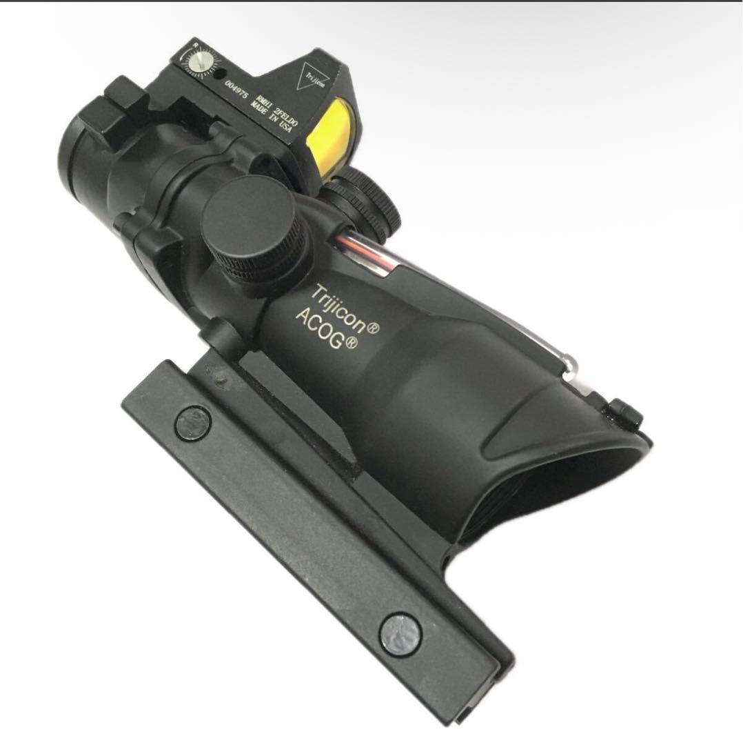 4倍率固定 イルミネーション ACOG スコープ ＆ マイクロドットサイト