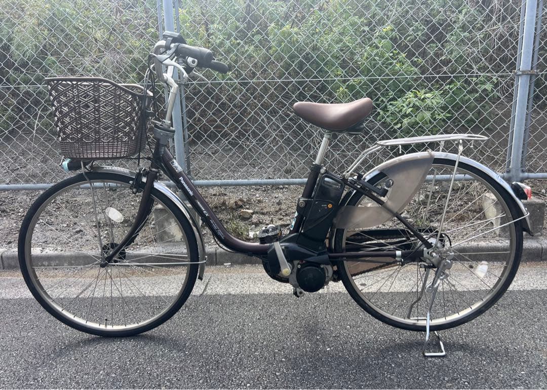 Panasonic新基準電動アシスト自転車程度の良いバッテリー付き関東圏配送可能