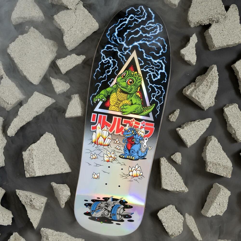 新品 サンタクルーズ×ゴジラ オールドスクールデッキ 9.89 リトルゴジラ