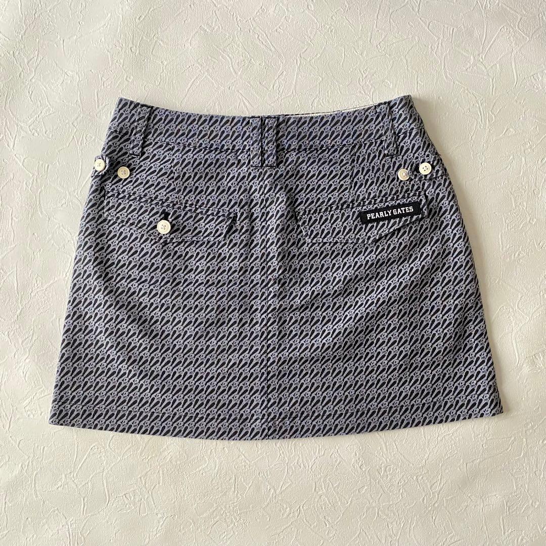 美品【パーリーゲイツ】ディズニーオズワルド総柄ストレッチスカート　サイズ00