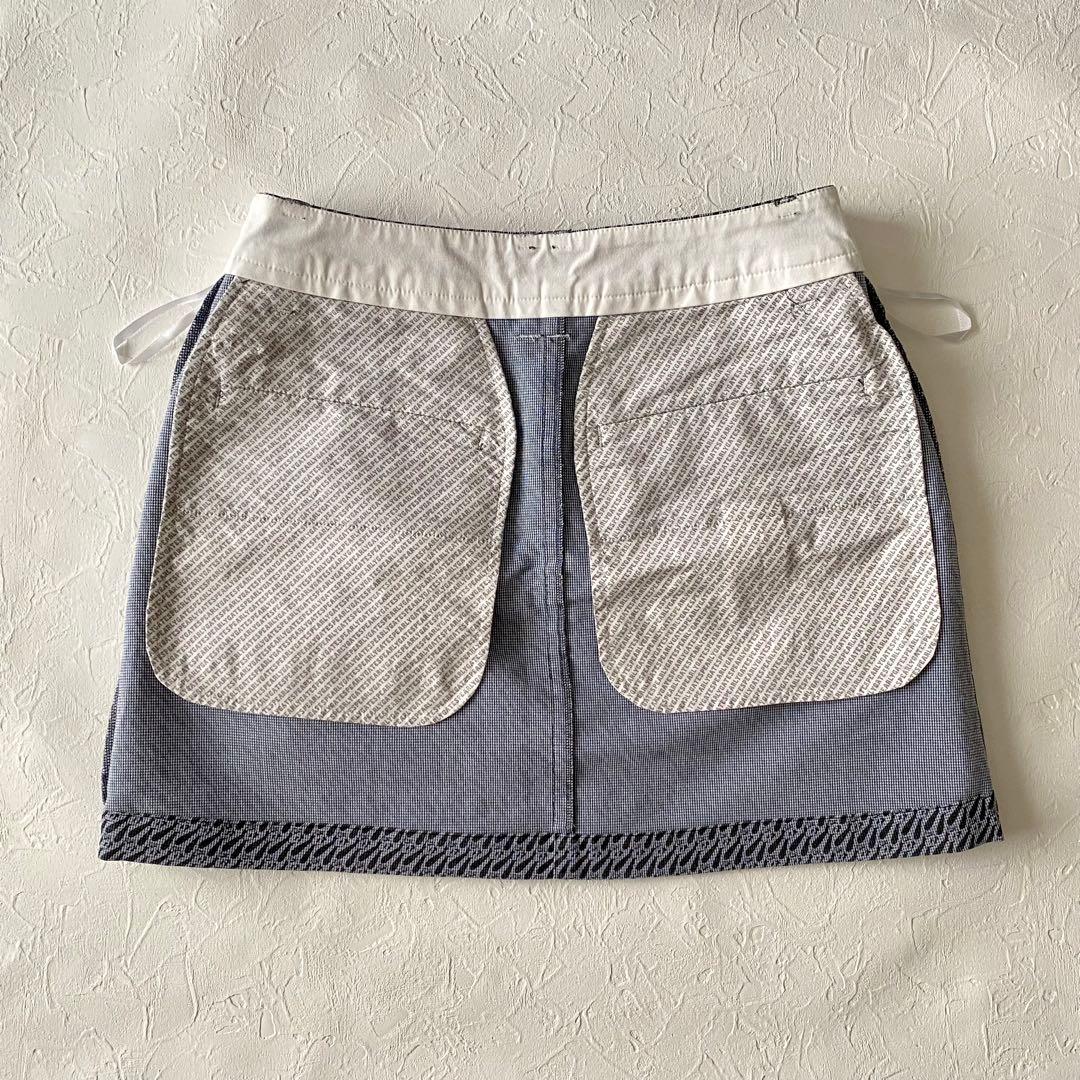 美品【パーリーゲイツ】ディズニーオズワルド総柄ストレッチスカート　サイズ00