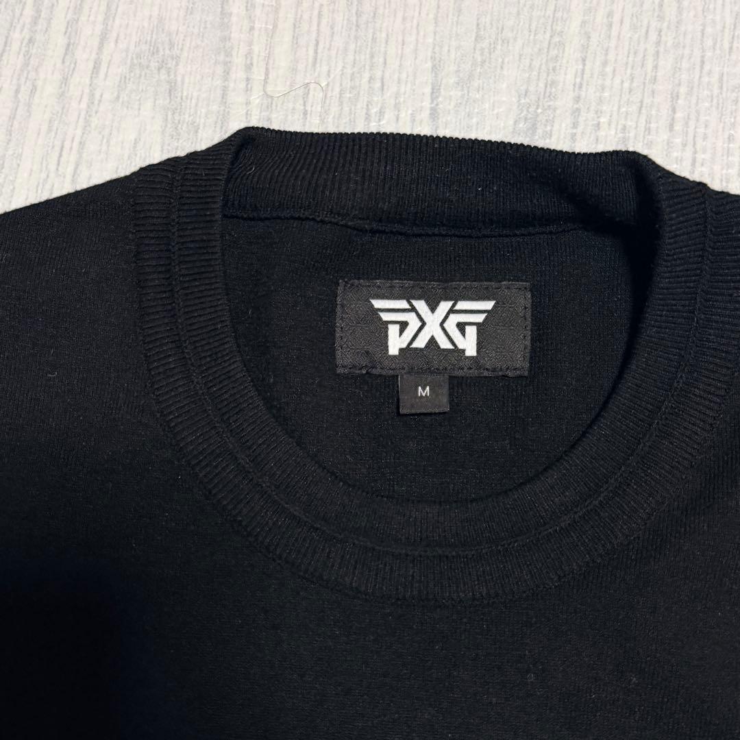 PXG サイドライン クルーネック ニット セーター M ブラック