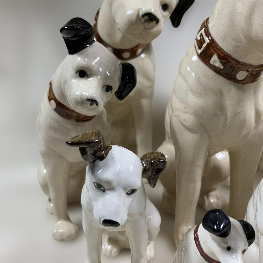 Victor ビクターニッパー犬 12体 置物　高さ約25㎝〜5.5㎝