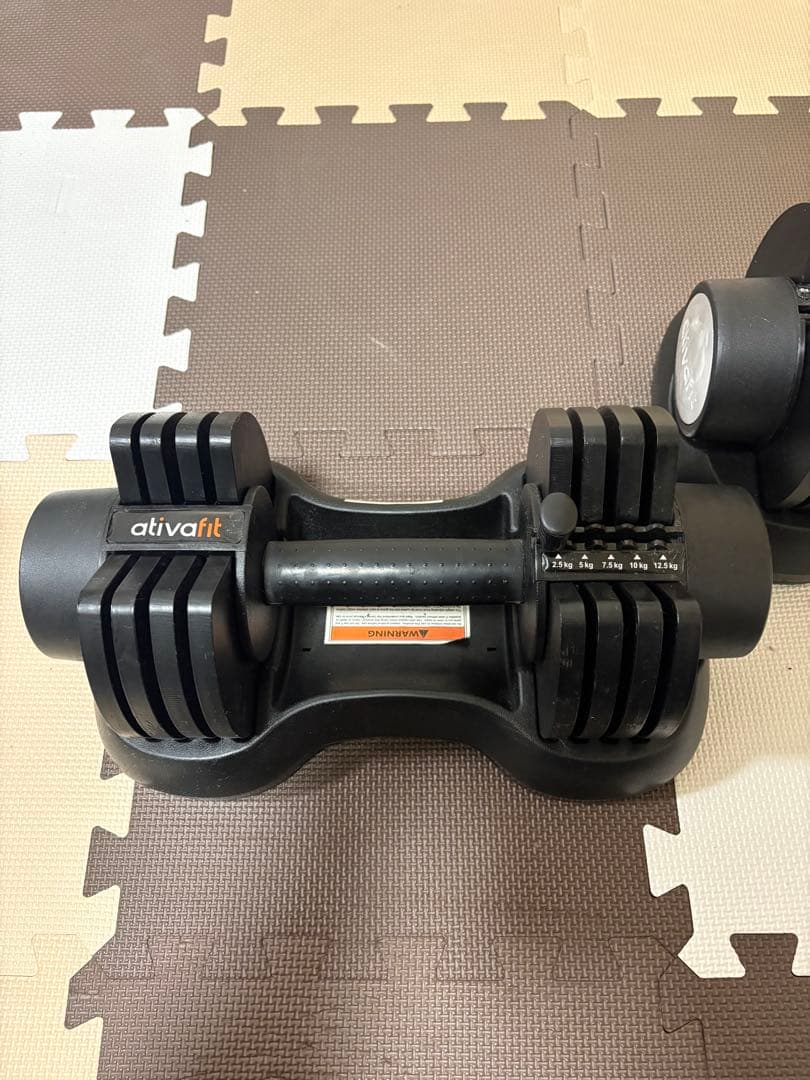 シ*ロ様 可変式ダンベル 12.5キロ２個セット使用感あり 送料込