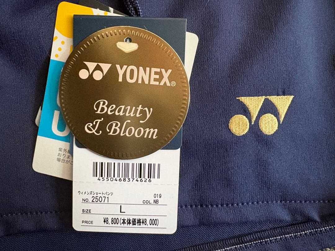 YONEX ネイビー　ショートパンツBeauty & Bloom L ハーフ