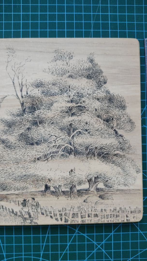 ペン画/板