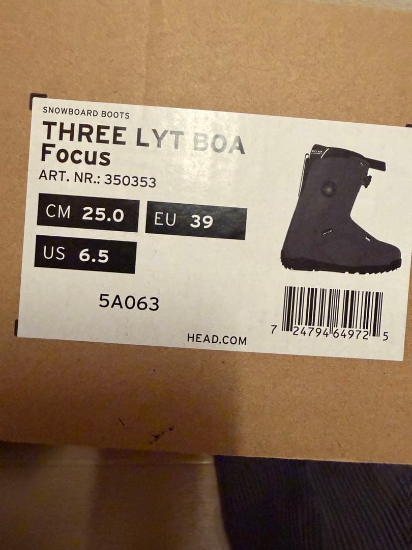 head THREE LYT BOA FOCUS スノーボードブーツ