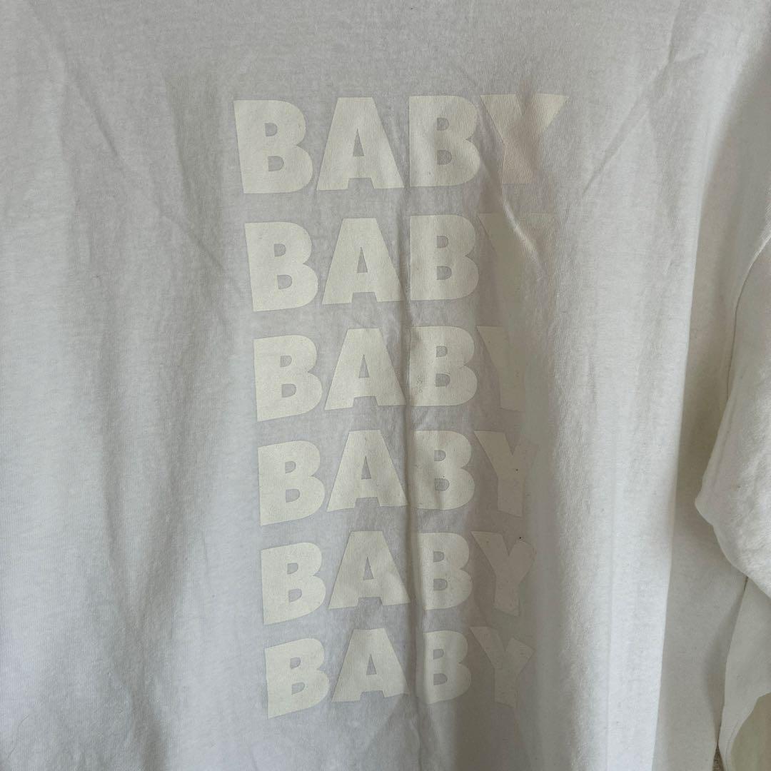 銀杏BOYZ × TANGTANG BABY BABY ロンT 白✕白　L