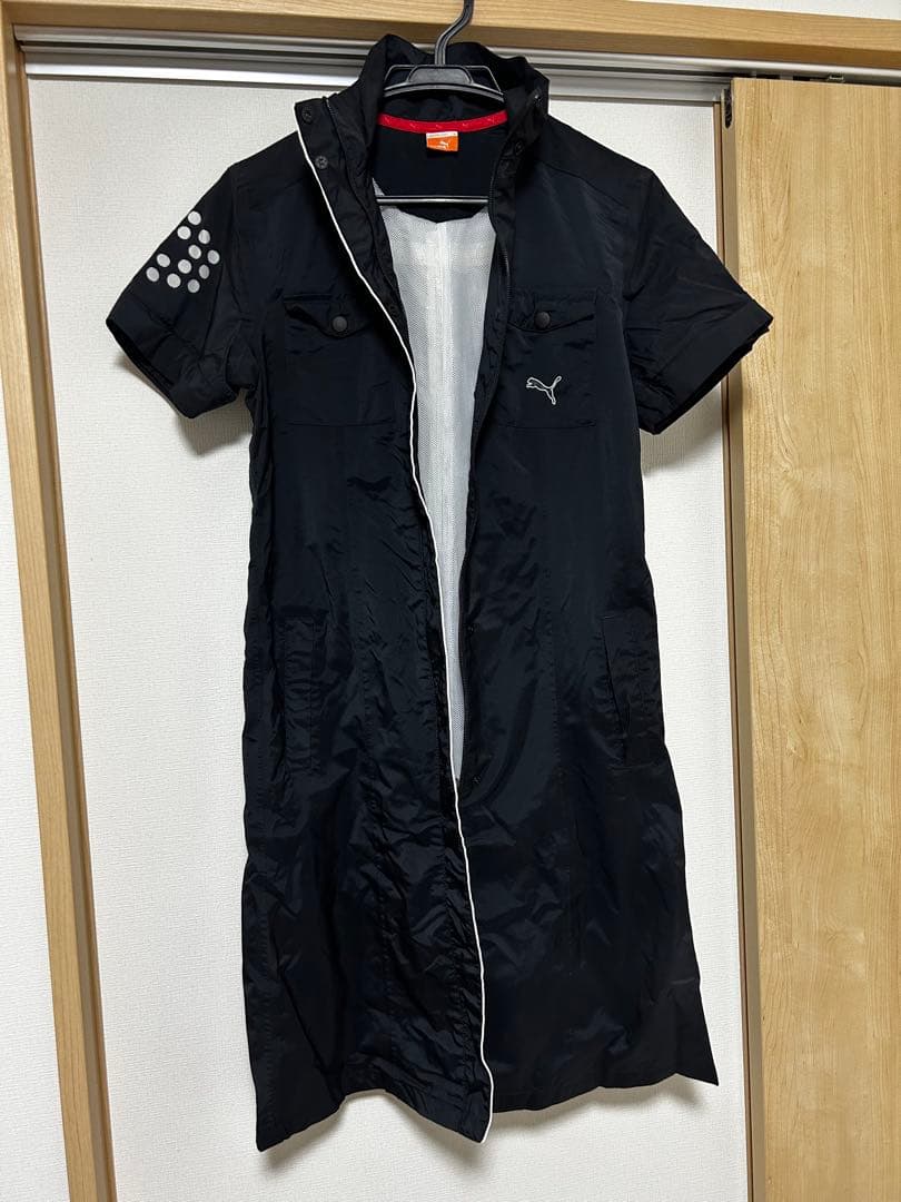 ゴルフウェア　PUMA ブラック レインコート レディース