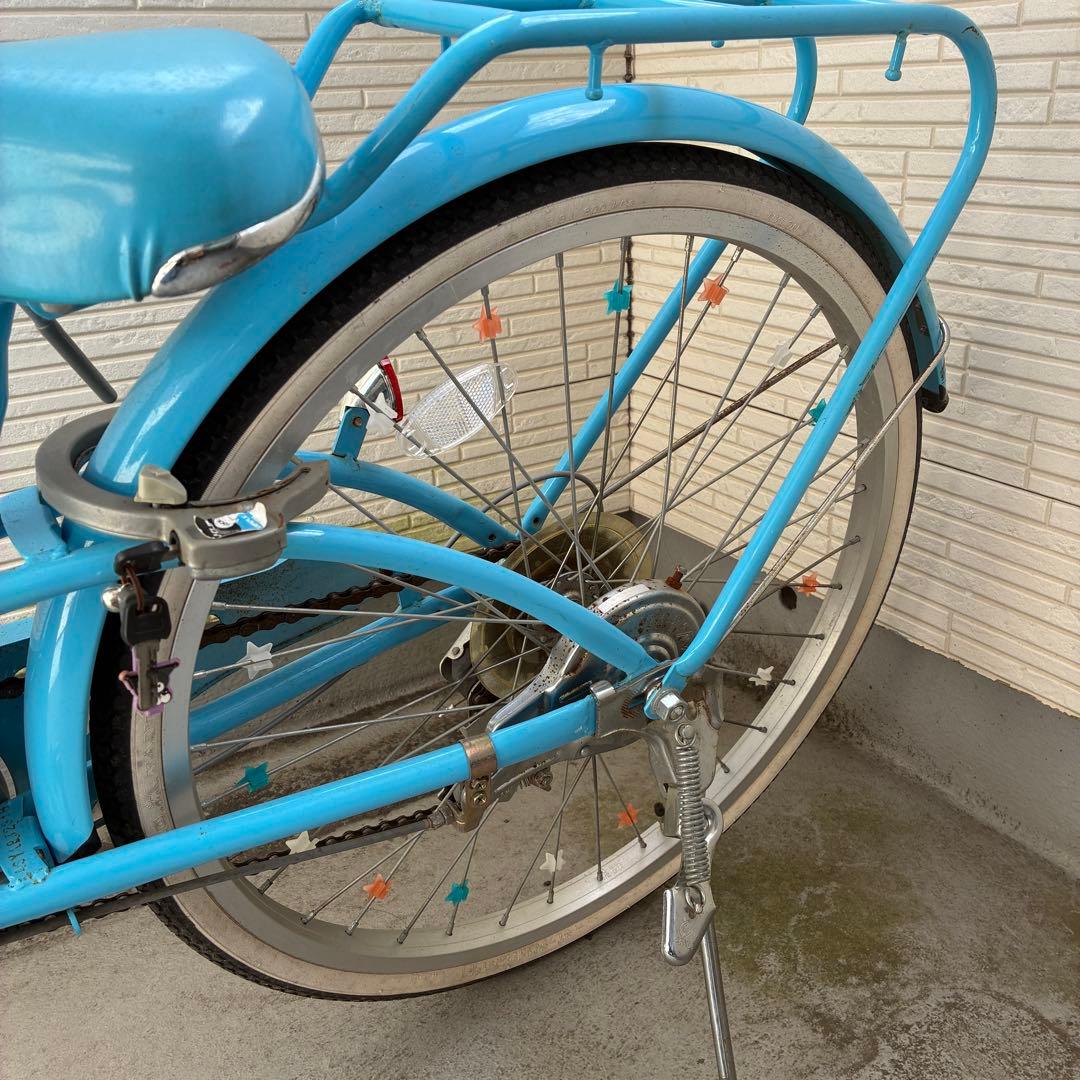 女の子用自転車 22インチ シマノ製6段変速 パステルブルー