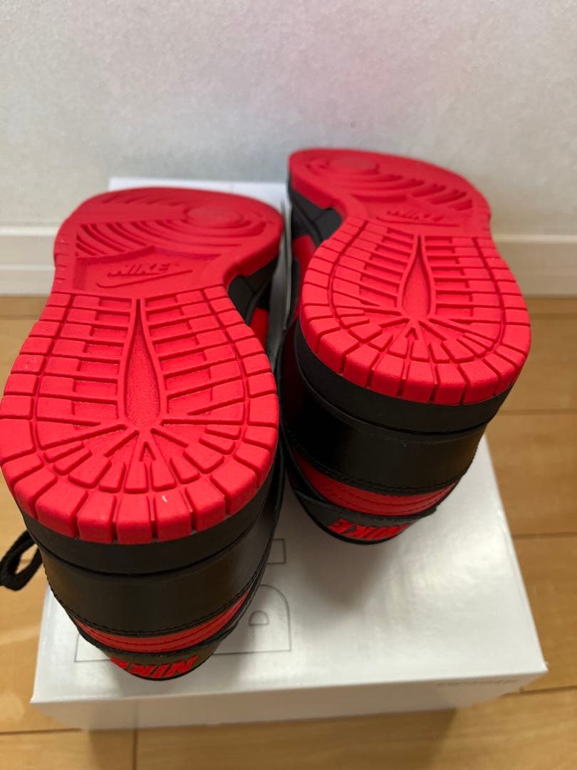 NIKE Dunk Low ブラック/レッド　カスタムオーダー