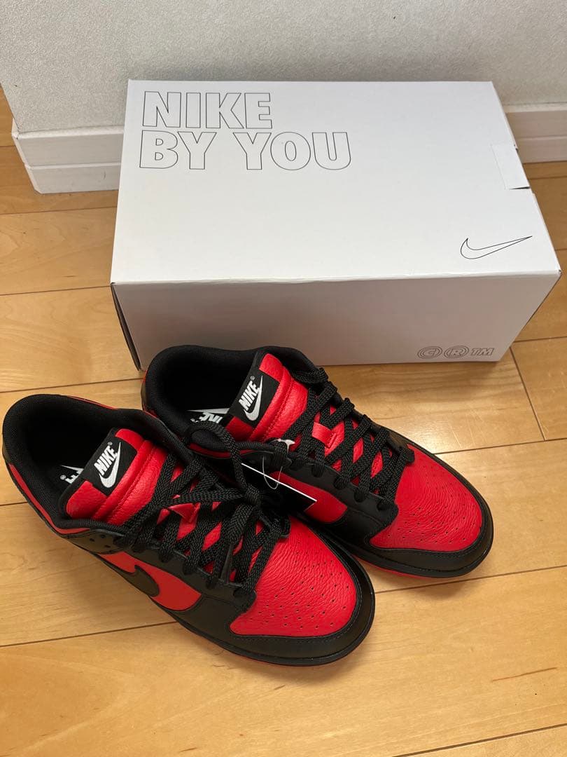 NIKE Dunk Low ブラック/レッド　カスタムオーダー