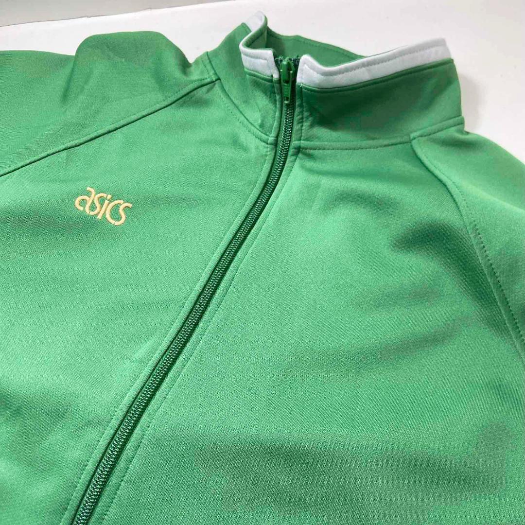 asics 80's ビンテージ トラックジャケット 日本製 古着 L グリーン